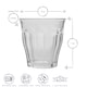 image 3 of Duralex Picardie Drinking Glasses - 130ml Tumblers for Water, Juice - Pack of 6 | Clear | Clear