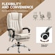 image 5 of Vinsetto 6-Point Vibrating Heat Massage Chair w/ Microfibre Charcoal Grey