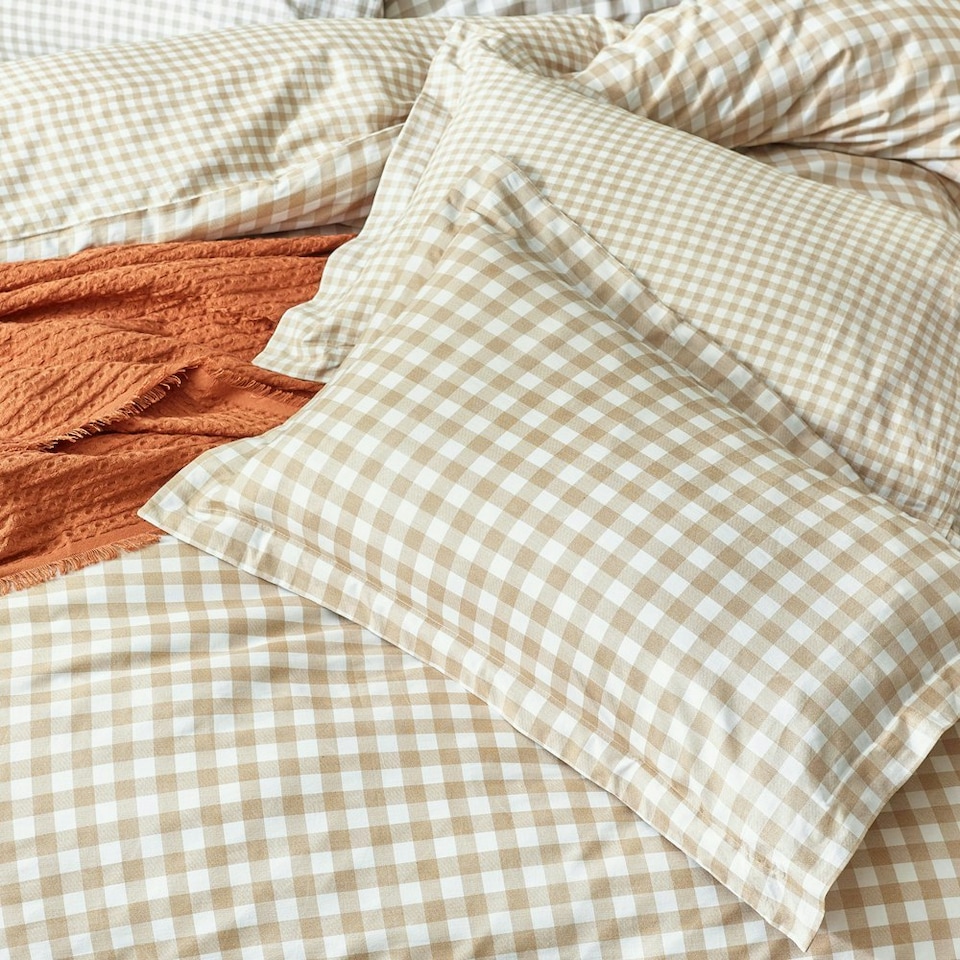 image 1 of Yard Barton Gingham Check Double Duvet Cover Set