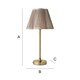 image 7 of ValueLights Maeve Light Grey Pleat Faux Silk Scallop Shade Gold Bobbin Table Lamp & Bulb | Gold