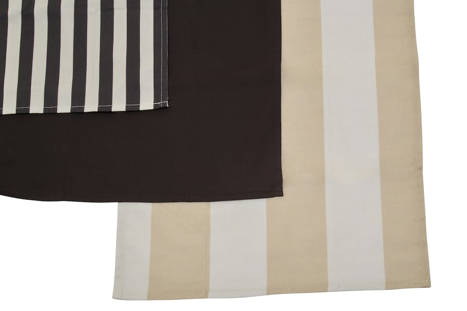 image 1 of Interiors by Premier Set of 3 Stripe Cotton Tea Towels, Ultra-Absorbent Kitchen Towels, Stripe Design Tea Towels, Kitchen Towels | Multi | 3