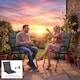 image 8 of Outsunny Garden Chair Cushions Set of 4, Waterproof Seat Pads | Grey | Dark Grey | 111.5L x 53W x 10D cm