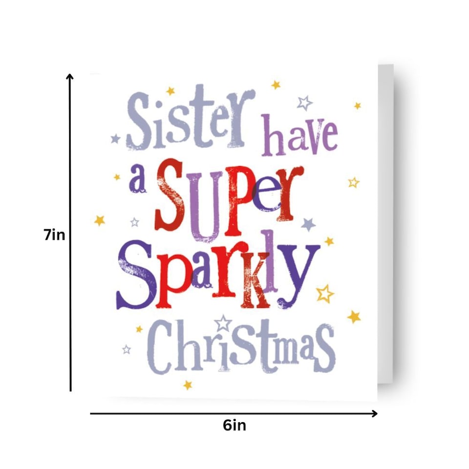 image 1 of Brightside 'Have A Super Sparkly Christmas' Sister Christmas Card