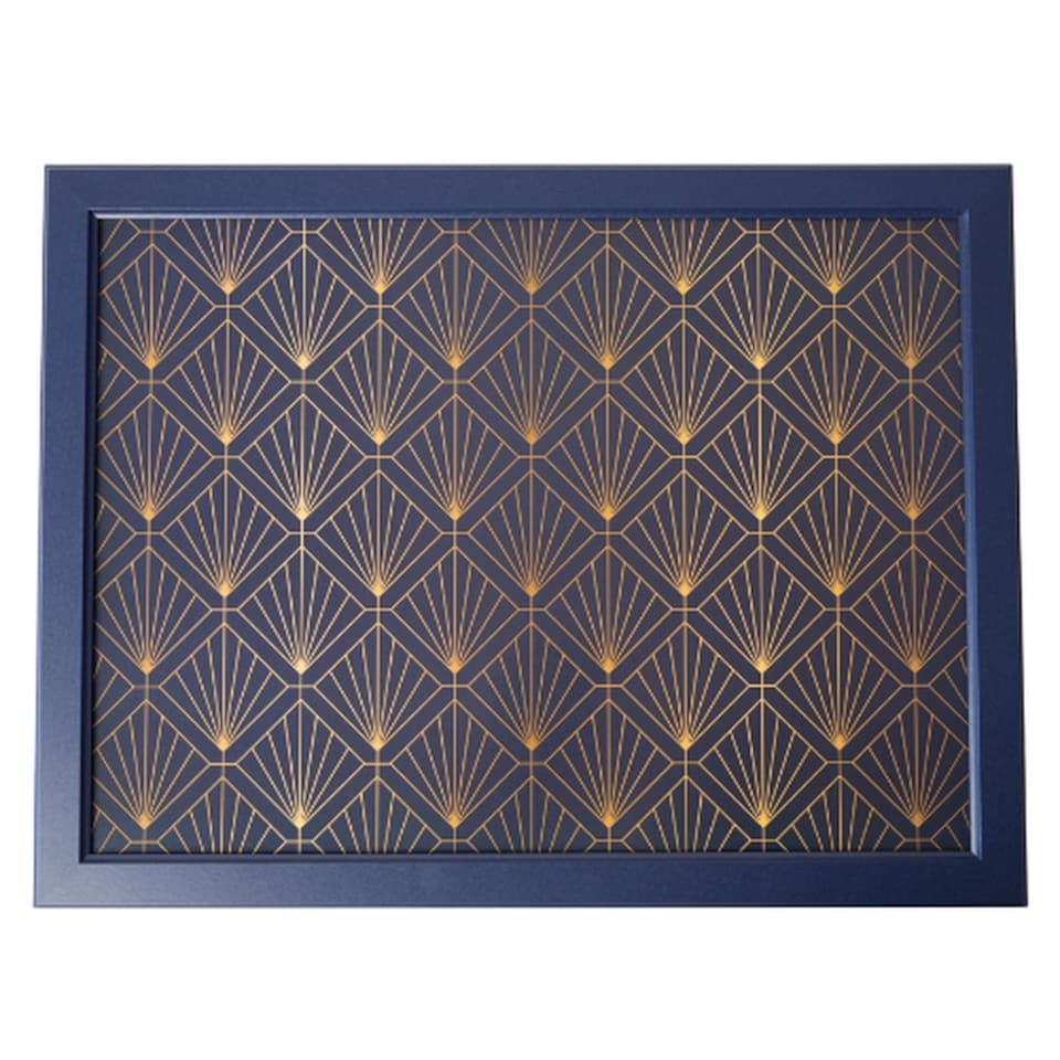 image 1 of Art Deco Print Lap Tray with Cushioned Base 44cm