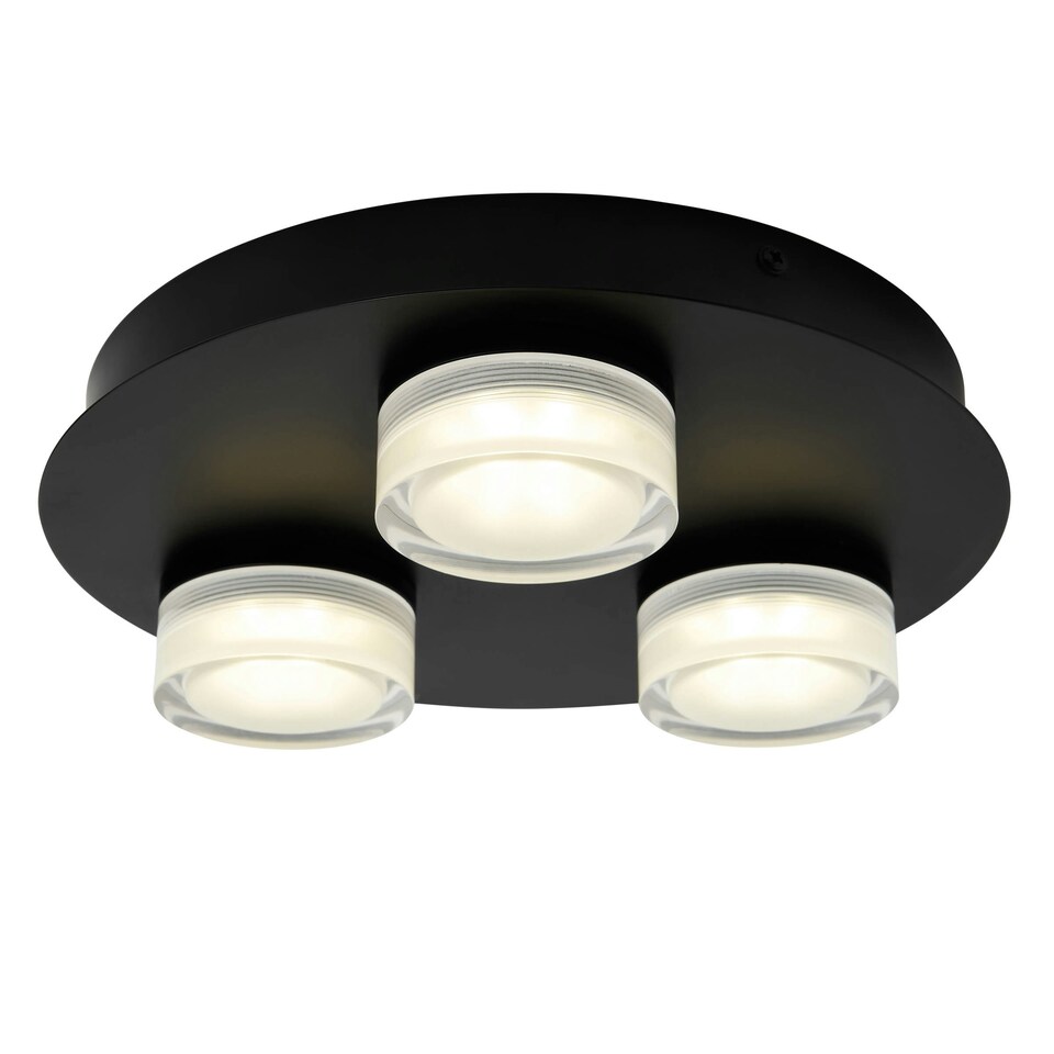 image 1 of BHS Brooke LED Bathroom Ceiling Spotlight Plate | Black | Matte Black | 1