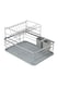 image 1 of Living and Home 2-Tier Metal Kitchen Dish Drainer Rack, Grey | Grey