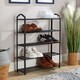 image 2 of 4 or 5 Tier Shoe Storage Rack Footwear Stand Shelf Hallway Entryway Organiser | Black
