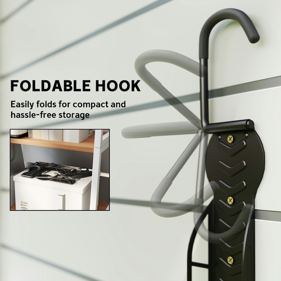 image 1 of SPORTNOW 4 Pack Bike Rack, Wall Mounted Bike Hooks for Garage