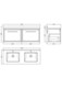 image 2 of Balterley Wall Hung Single Drawer Vanity with Marble Worktop Basin | Grey | Monument Grey | 509 x 1220 x 470mm
