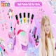 image 6 of Girls Nail Polish Set 6 Colors Water Based Non Toxic Nail Varnish with Stickers Dryer Glitter Quick Dry Easy Peel Off Manicure Kit