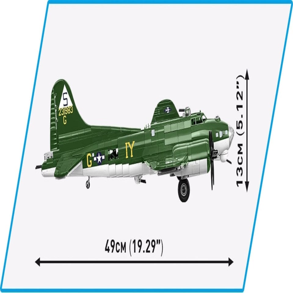 image 1 of Boeing B17G "Flying Fortress" brick plane model - COBI 5750- 1210 bricks