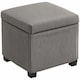 image 6 of HOMCOM 40 cm Ottoman Storage Box with Removable Lid, Foot Rest, Grey Grey