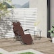 image 2 of Outsunny 2 in 1 Outdoor Folding Sun Lounger with Adjustable Back Brown