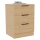 image 8 of Vida Designs Trega 3 Drawer Bedside Chest Bedroom Storage Unit, (H) 50cm x (W) 39cm x (D) 28cm, Pine