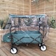 image 3 of Folding Festival Camping Storage Trolley with Canopy & Waterproof Cover 100Kg capacity