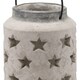 image 4 of Hill Interiors Bloomville Stone Star Candle Lantern - Stone - 23cm x 18cm x 18cm