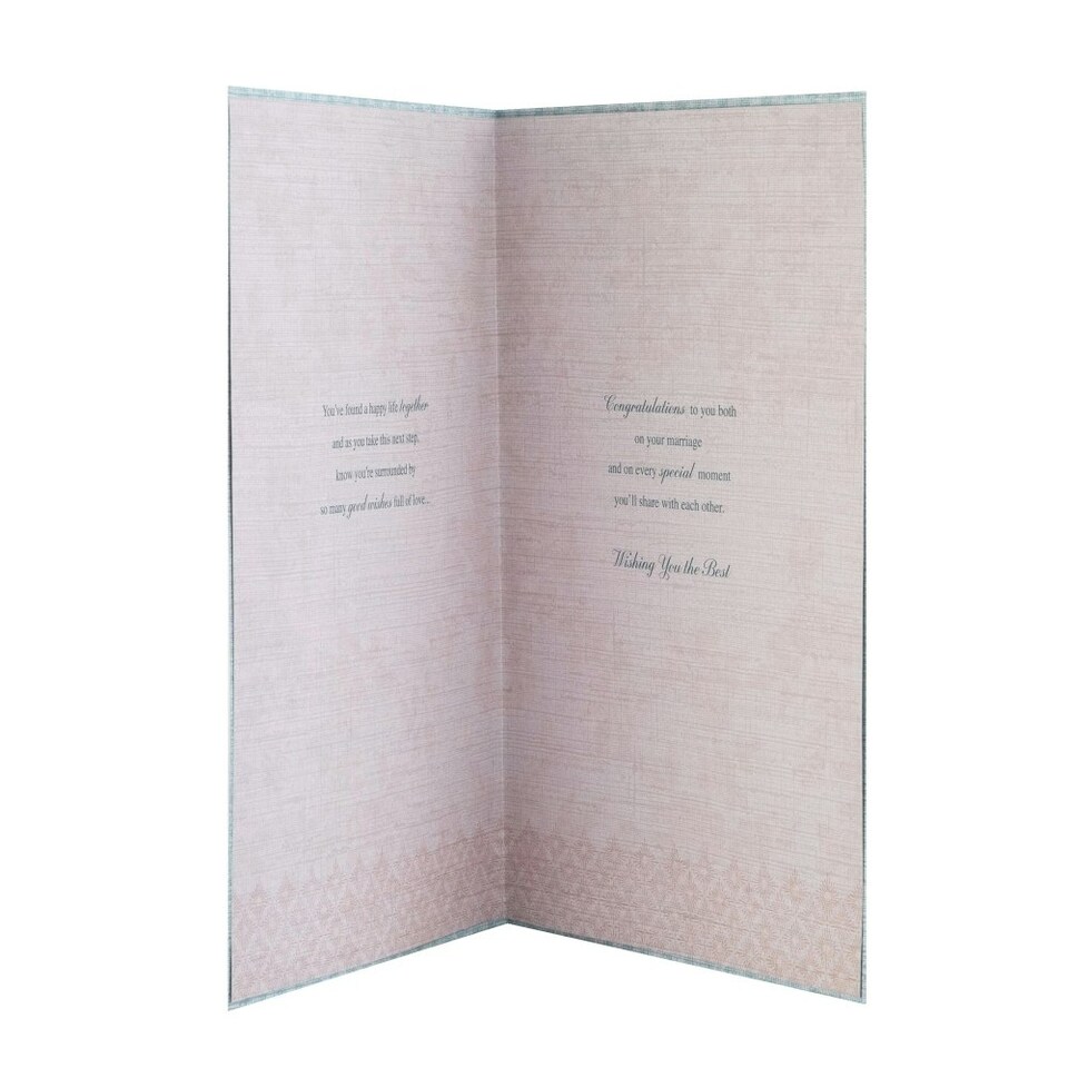 image 1 of Intricate Traditional Floral Design Wedding Congratulations Card