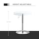 image 4 of HOMCOM Adjustable Height Round Bar Table with Swivel Top Metal White