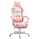 image 1 of HOMCOM Gaming Chair for Adults with Cat Ears, Faux Leather Reclining Computer Chair with Footrest, Lumbar Support and Headrest, Height Adjustable Swivel Seat, Pink