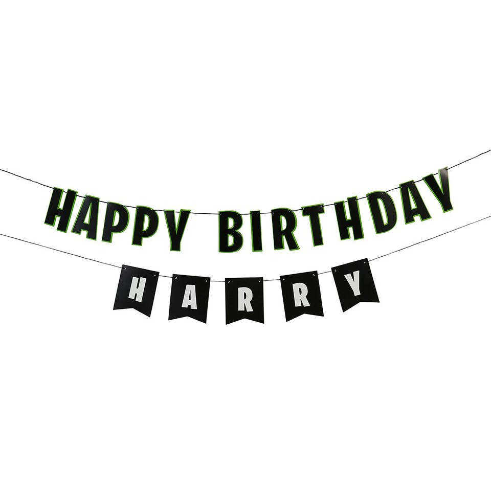 image 1 of Happy Birthday Customisable Card Banner x2 2m