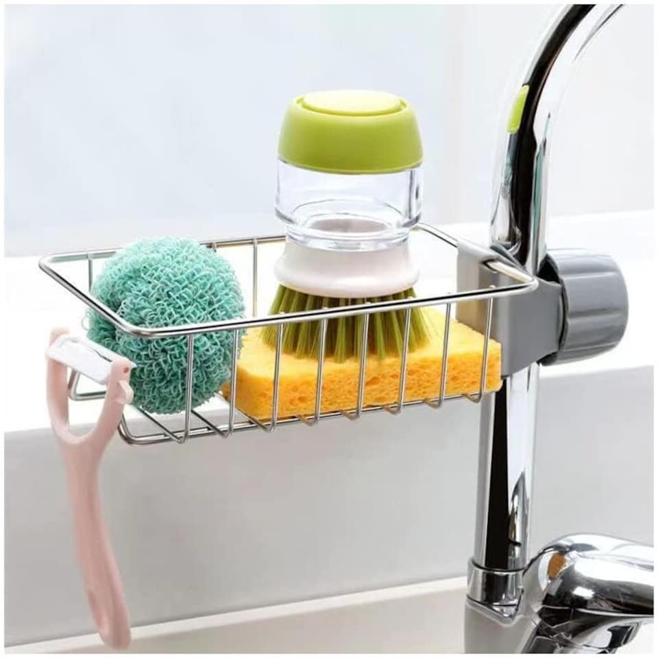 Storage Rack With Computer Pc sponge drainer, faucet storage rack, kitchen sink, bathroom, faucet ...