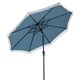 image 10 of COSTWAY 9 FT Patio Umbrella Outdoor Tassel Parasol Cream