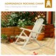 image 3 of Outsunny Wooden Rocking Chair Lounger Relaxing Balcony Garden Seat