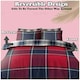 image 9 of VELVETIO Wimborne Check Duvet Cover Set Reversible Polycotton Easy Care Beddings Grey | Double