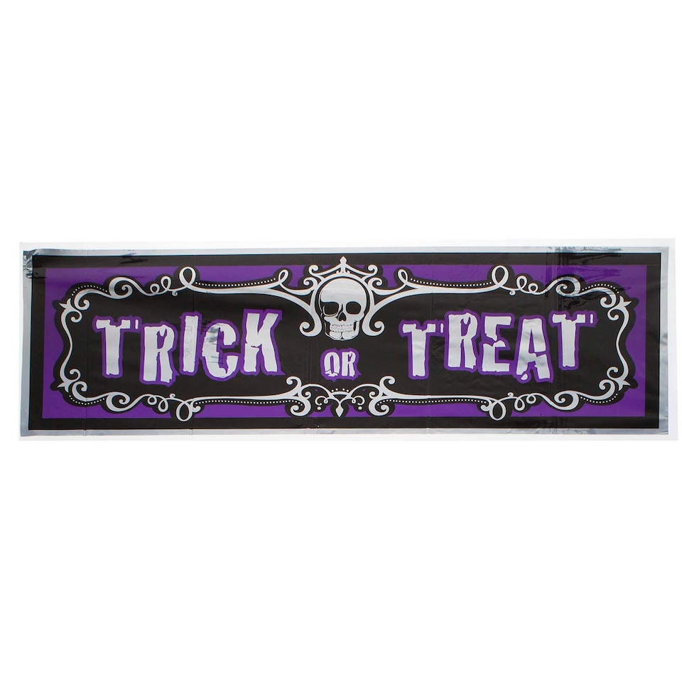 image 1 of PMS Trick Or Treat Banner Decoration 3ft 90cm