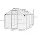 image 5 of Outsunny 10x6ft Aluminium Greenhouse with/ Door Window Galvanised Base