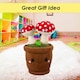 image 8 of Flowerpot Soft Toy Cute Plushie Huggable Cuddly Stuffed Toy Gift 30cm Red