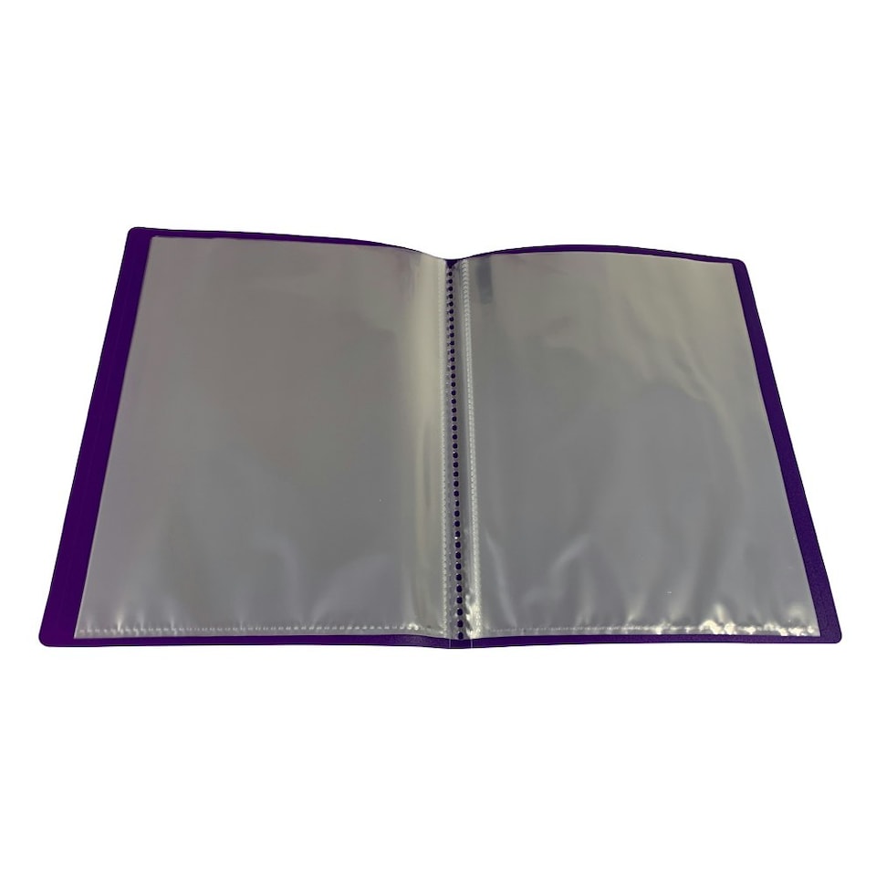 image 1 of A5 Purple Flexible Cover 20 Pocket Display Book