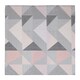 image 3 of Catherine Lansfield Larsson Geo Shower Curtain | Pink | Blush Pink | One Size