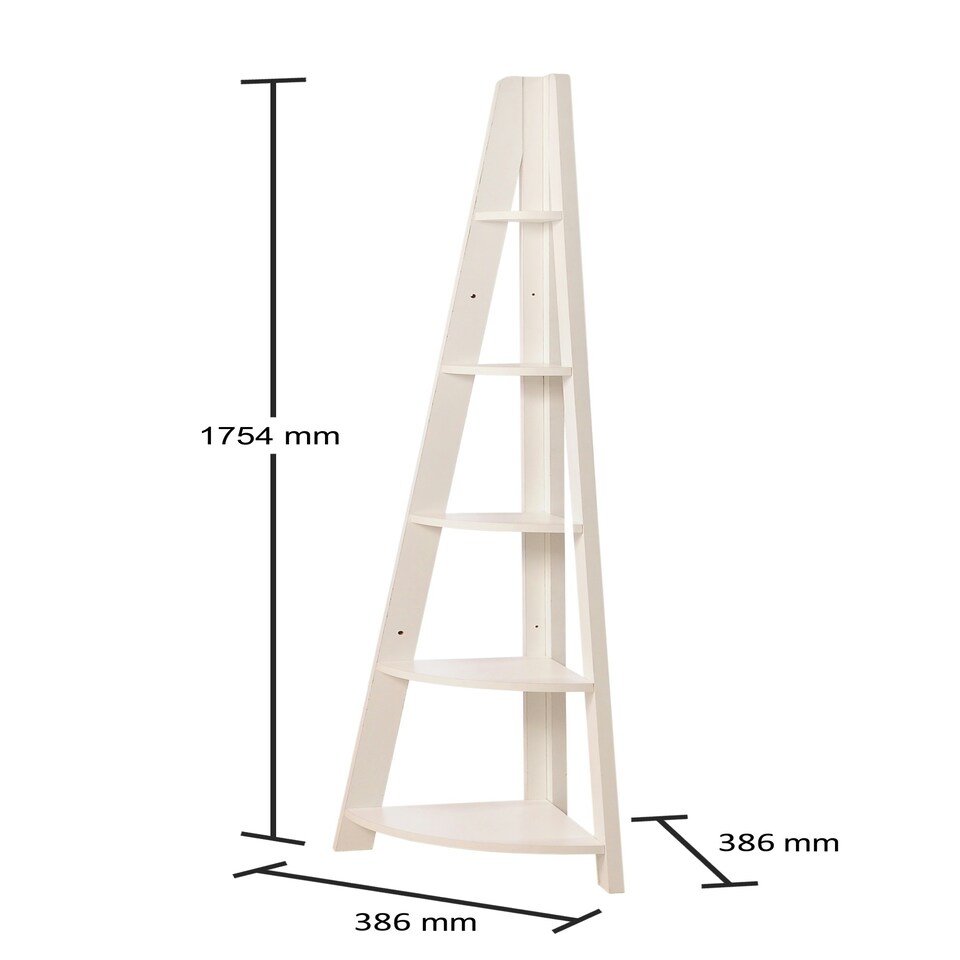image 1 of Corner Ladder Bookcase