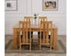 image 3 of Dakota 152 x 87cm Medium Oak Dining Table and 4 Princeton Chairs | Brown | Brown