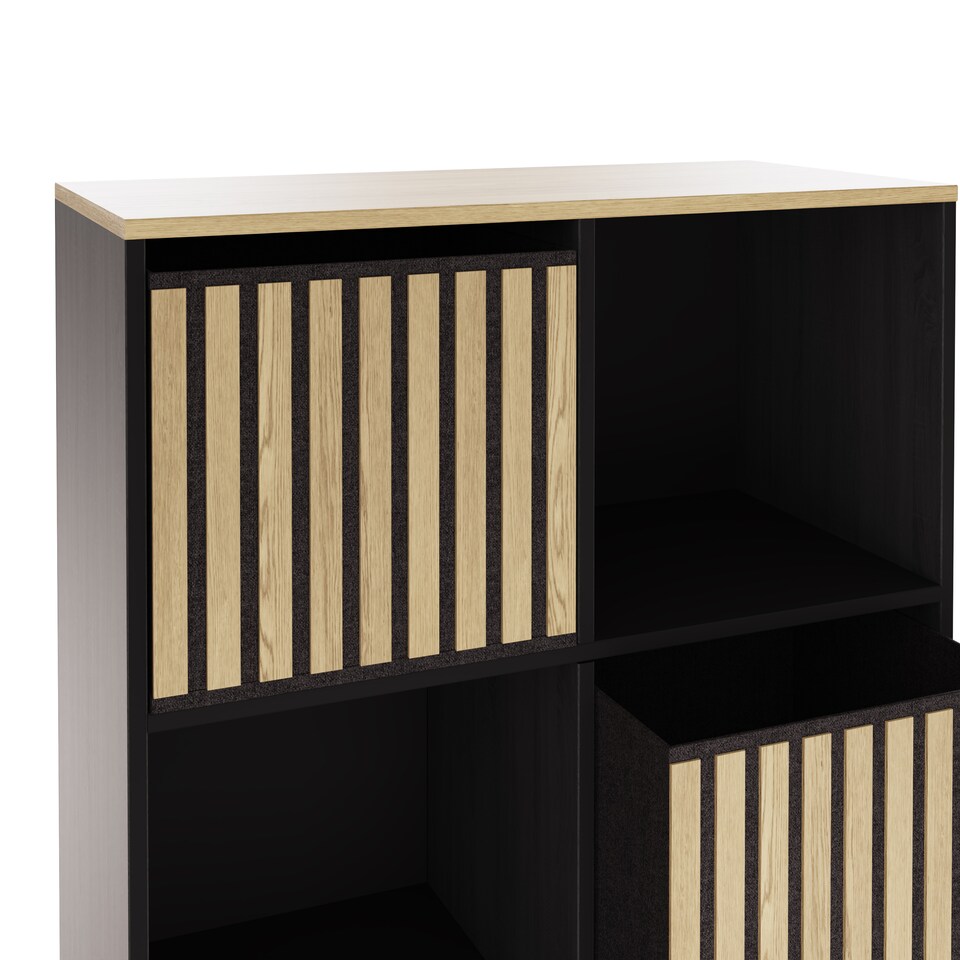 image 1 of Kube 2x3 Shelf Storage Cube | Multi | Oak