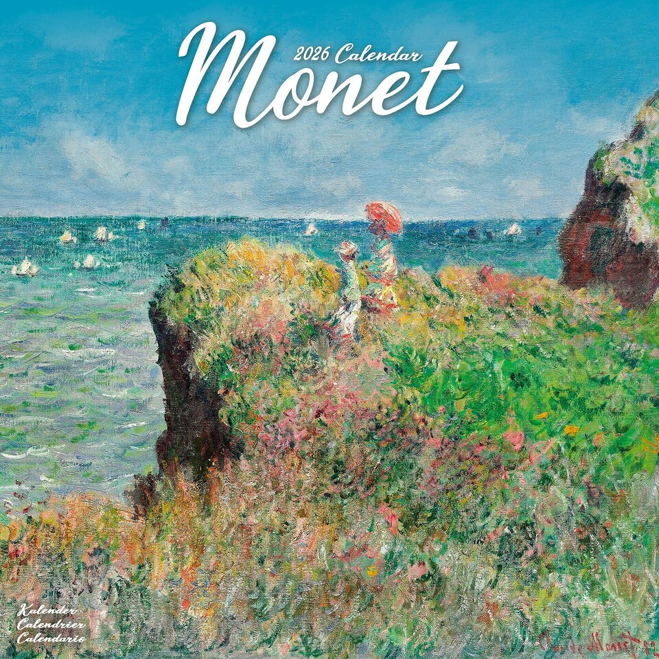 image 1 of Monet 2026 Calendar | Square Wall Calendar | Art & Artist Gift | Plastic Free Packaging | by Avonside Publishing