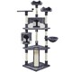 image 1 of Yaheetech 200 cm Multilevel Cat Tree with Two Condos Dark Grey