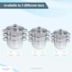 image 9 of Buckingham Stainless Steel 3 Tier Steamer Set 18 cm  Premium Quality