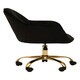 image 4 of Interiors by Premier Brent Black Velvet And Gold Base Home Office Chair