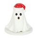 image 1 of Ghost with Santa Hat Incense Cone Holder