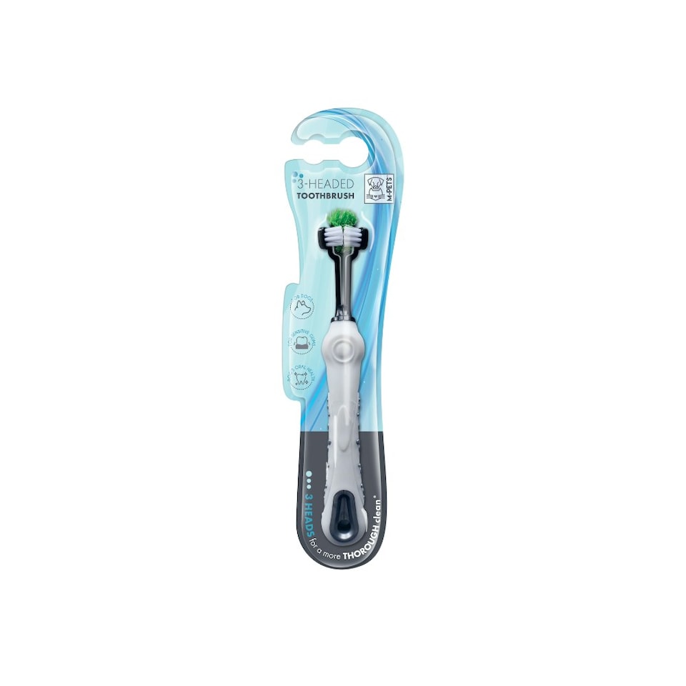 M-PETS 3-Headed Toothbrush