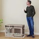 image 7 of PawHut Dog Crate Furniture with Removable Cushion for Large Dogs - Brown