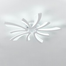 Living and Home Unique V-Shaped LED Semi Flush Ceiling Light, 73cm Dia x 6.5cm H