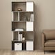 image 4 of Maze Open Bookcase 4 Shelves in Concrete and White