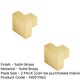 image 2 of 2 PACK Modern Satin Brass Cupboard Knob for Stylish Interiors - Kitchen Cabinet Knob