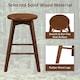image 7 of COSTWAY Set of 2 Bar Stools Counter Height Chair 360° Swivel Brown