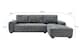 image 5 of The Capri 3 Seater Corner Sofa in Grey, Silver or Beige | Silver | One Size