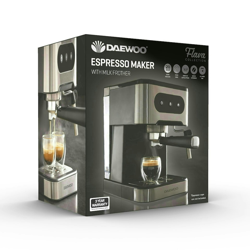 image 1 of Daewoo Espresso Coffee Machine with Steam Wand