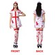 image 6 of Bloody Nurse Costume - with Stockings & Stethoscope Red | L